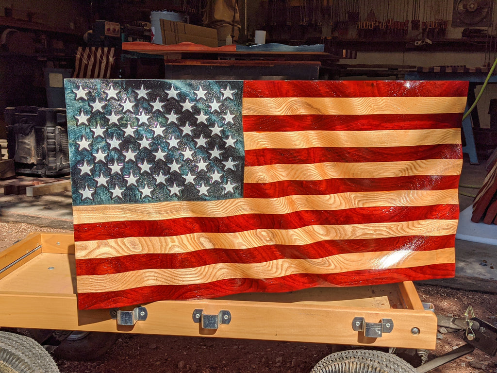 Padauk & Ash with Stained Blue Union