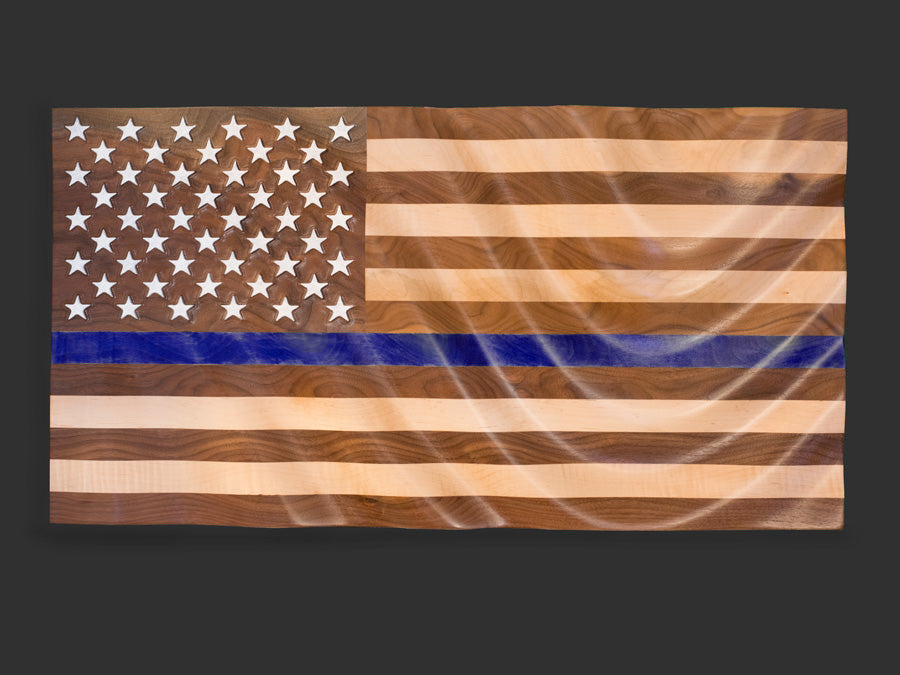 Thin blue line walmut and maple