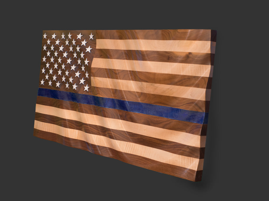 Thin blue line walmut and maple