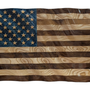 Walnut And Ash With A Stained Blue Union, Natural Stars