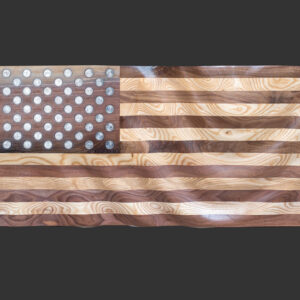 50 State Quarter Wooden Flag