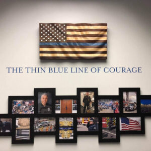 Thin blue line walnut and maple