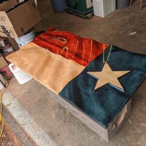 Texas State Flag made with Padauk and Maple