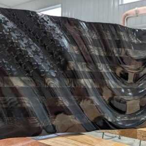 Fire Edition---walnut and Ash stained with expresso, stars painted black